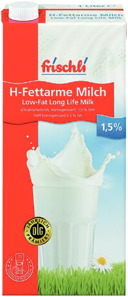 H-Milch 1 Liter,1,5% Fett,Schraubverschl