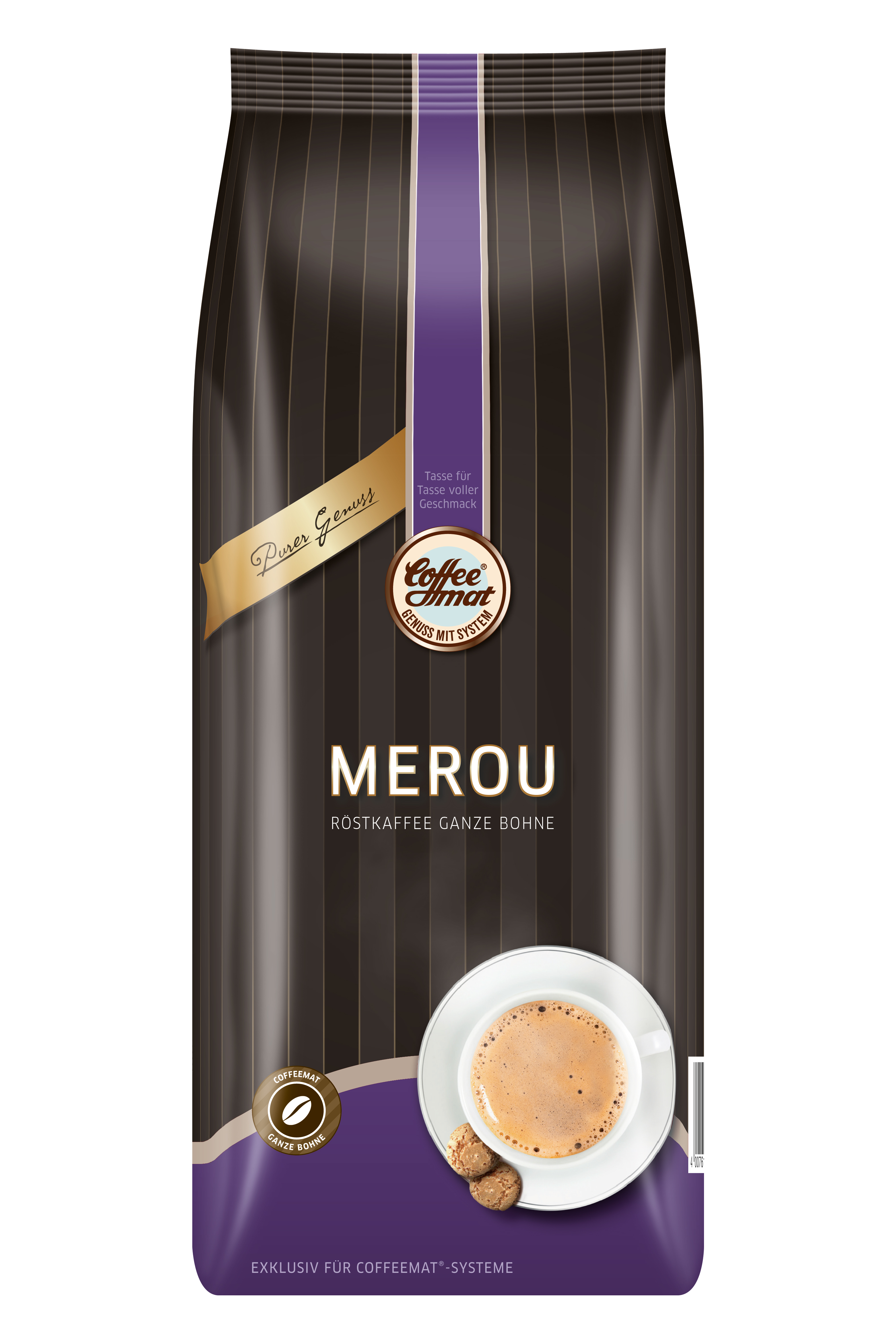 COFFEEMAT MEROU Kaffee ganze Bohne mit 8 Btl. à 74 Tassen